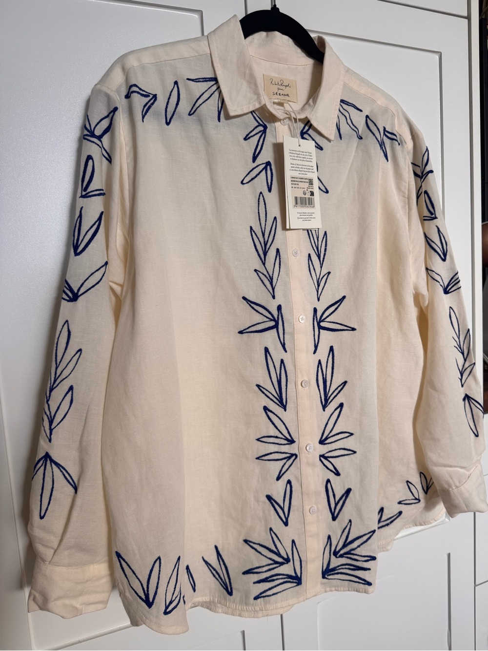 Sezane x Roberto Ruspoli Embroidered Ecru Max